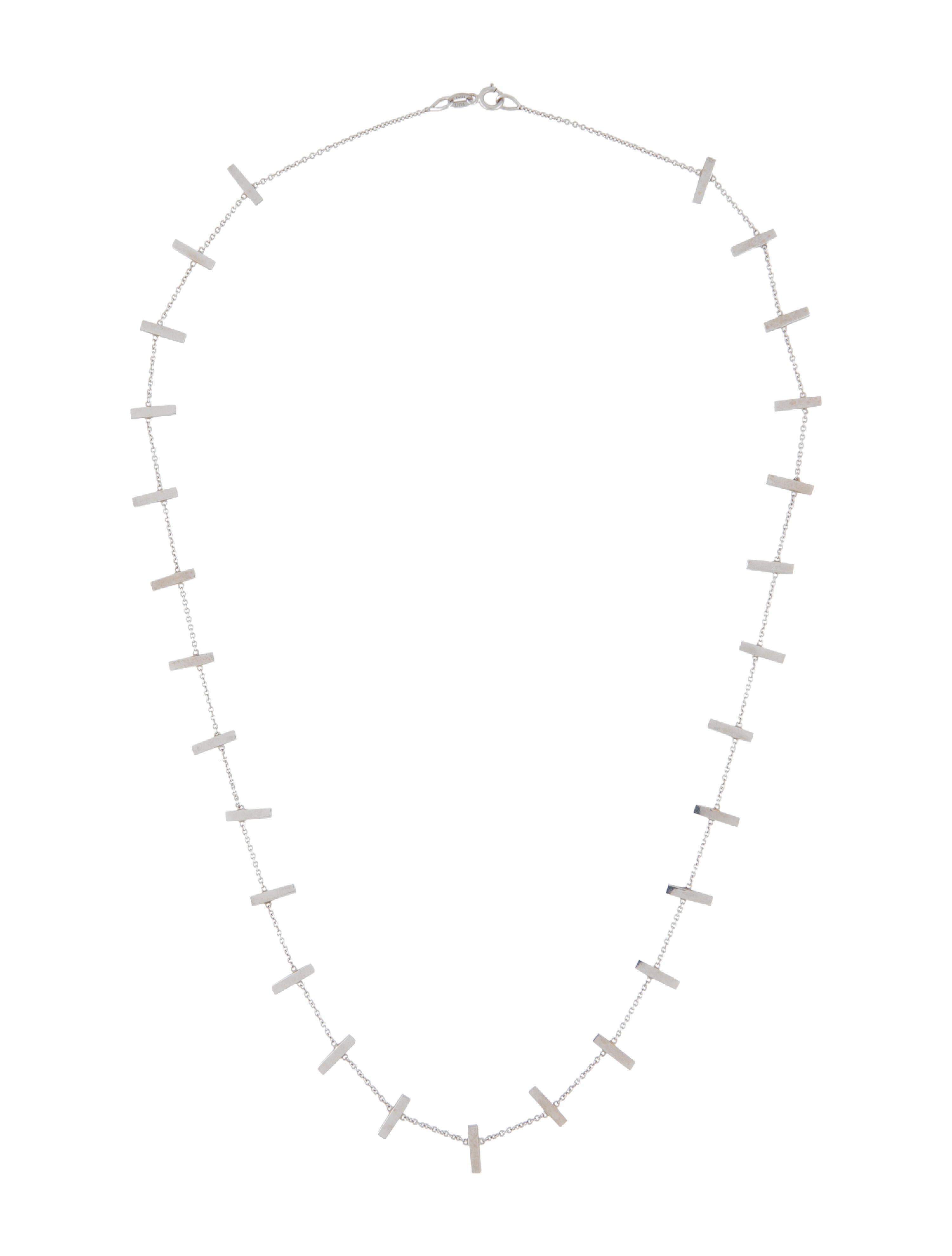Jennifer Meyer 18K Cross Bar Station Necklace