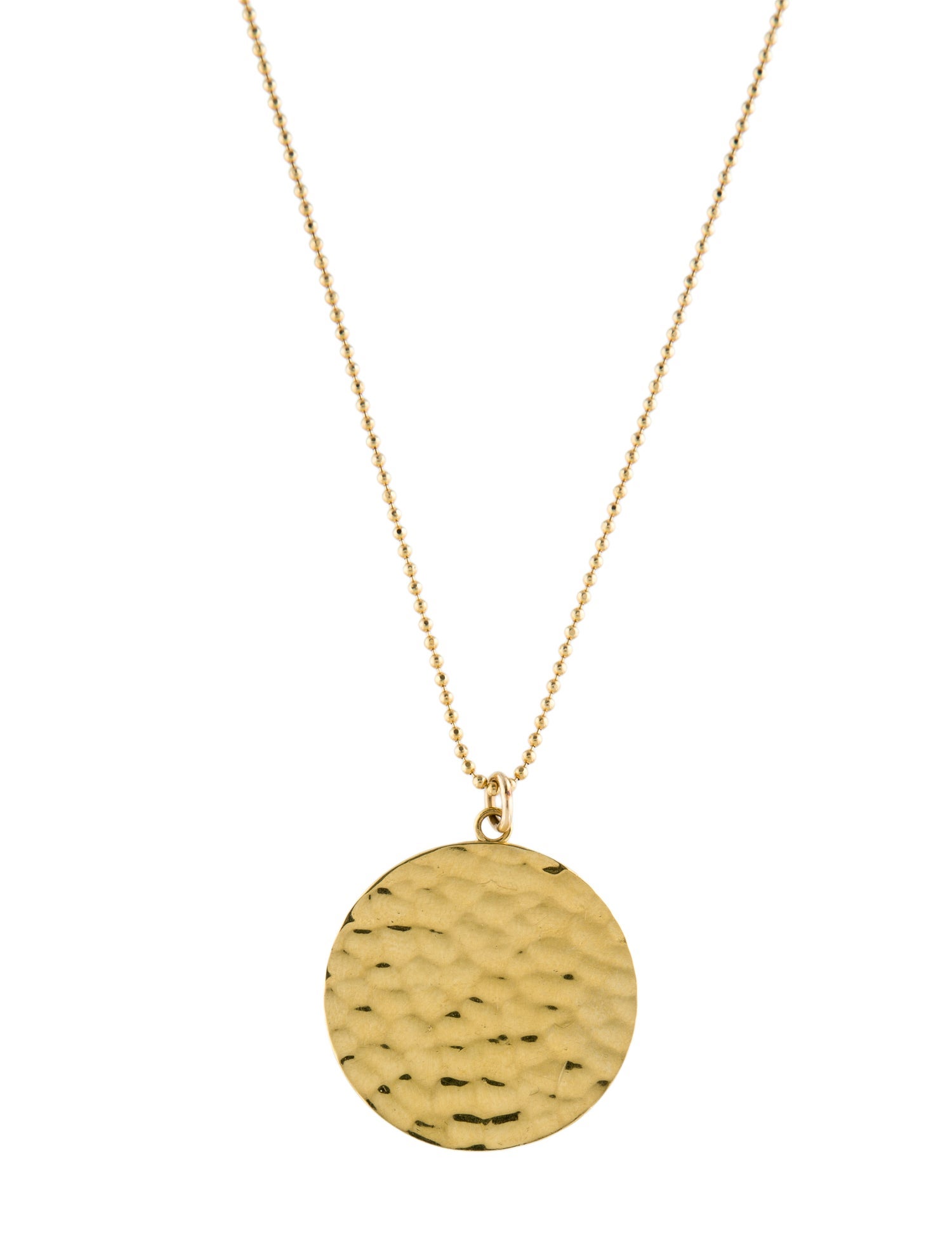 Jennifer Meyer Hammered Disk Pendant Necklace