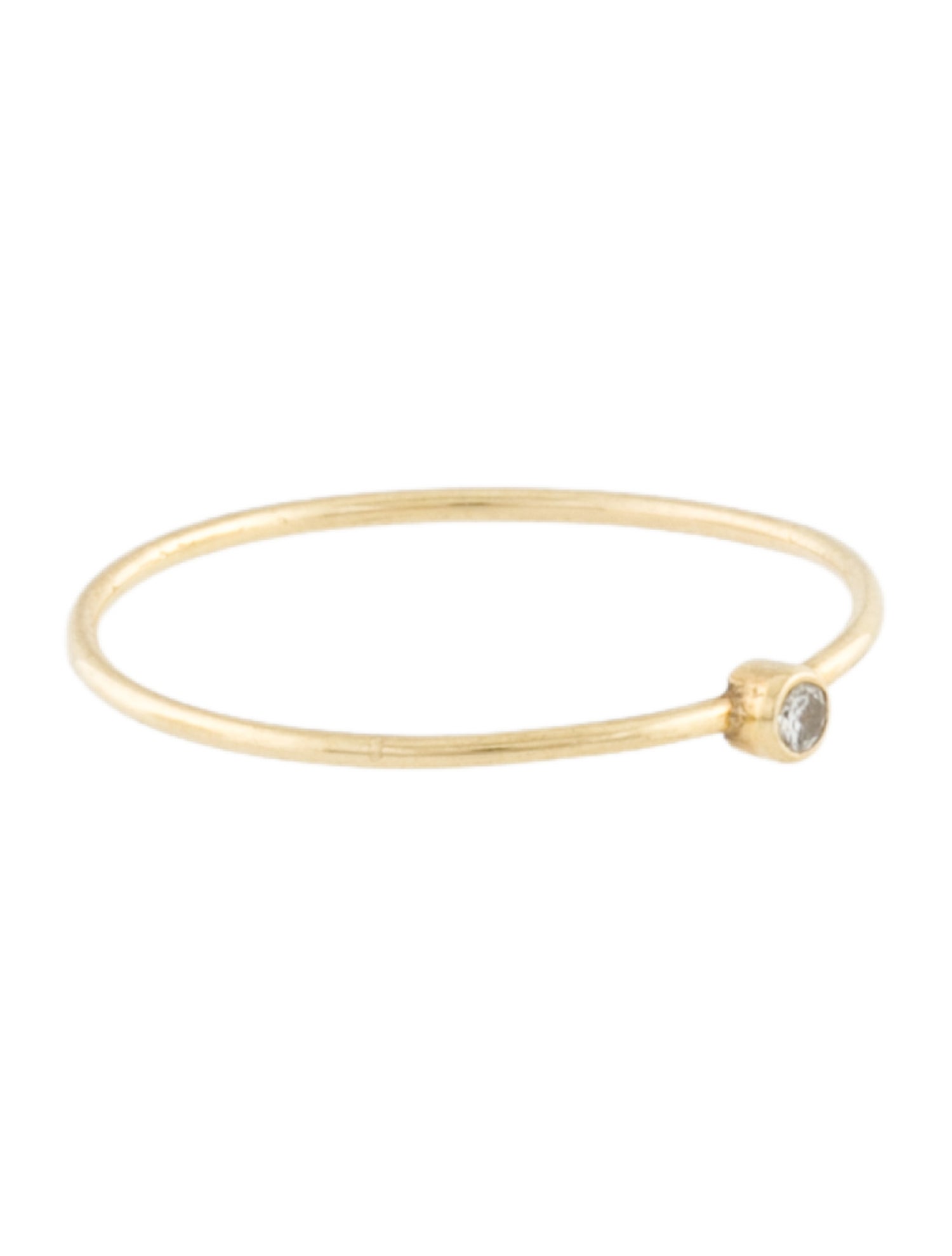 Jennifer Meyer 14K Diamond Thin Band Ring