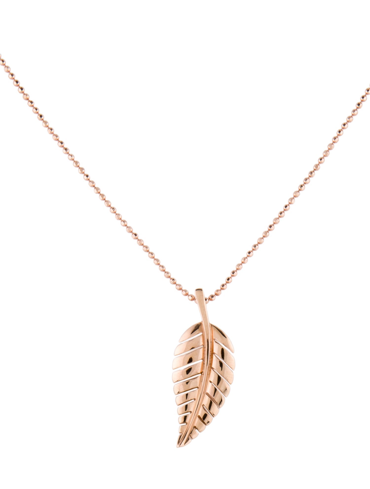 Jennifer Meyer Small Leaf Pendant Necklace