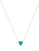 Jennifer Meyer Composite Turquoise Mini Heart Pendant Necklace