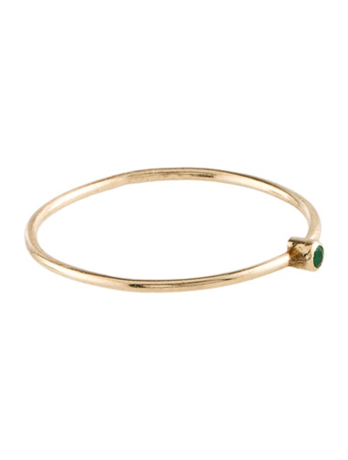 Jennifer Meyer 14K Emerald Thin Stacking Cocktail Ring
