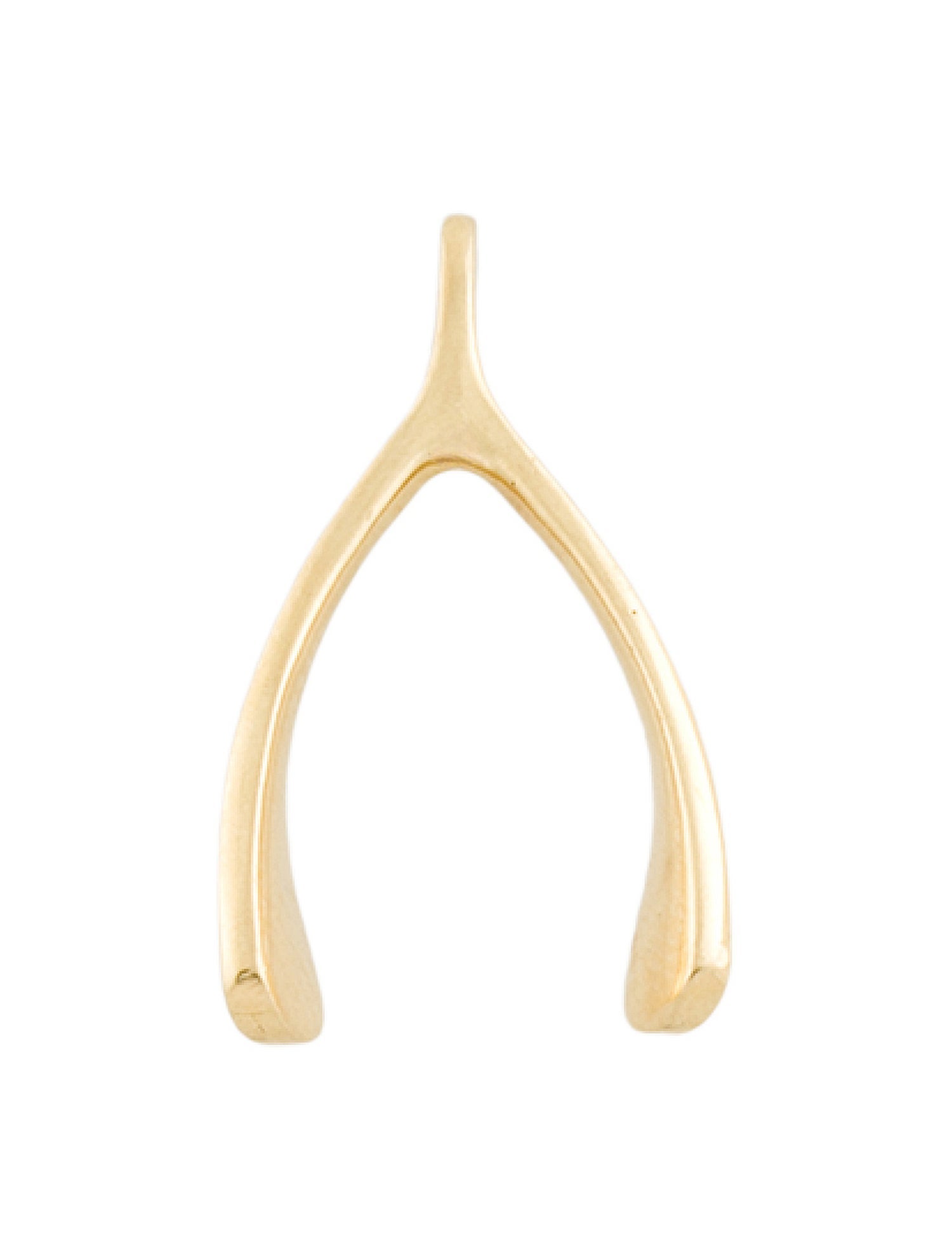 Jennifer Meyer 18K Wishbone Pendant