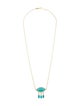 Jennifer Meyer 18K Composite Turquoise & Diamond Pendant w/ 14K Chain Necklace