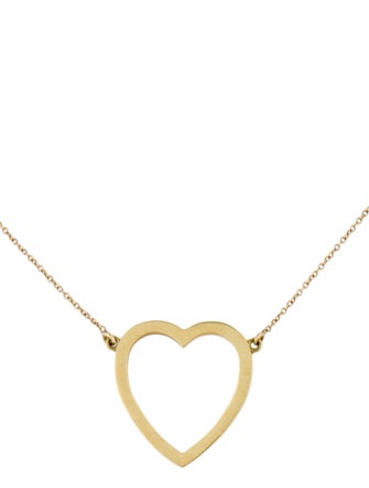 Jennifer Meyer 18K Large Open Heart Necklace