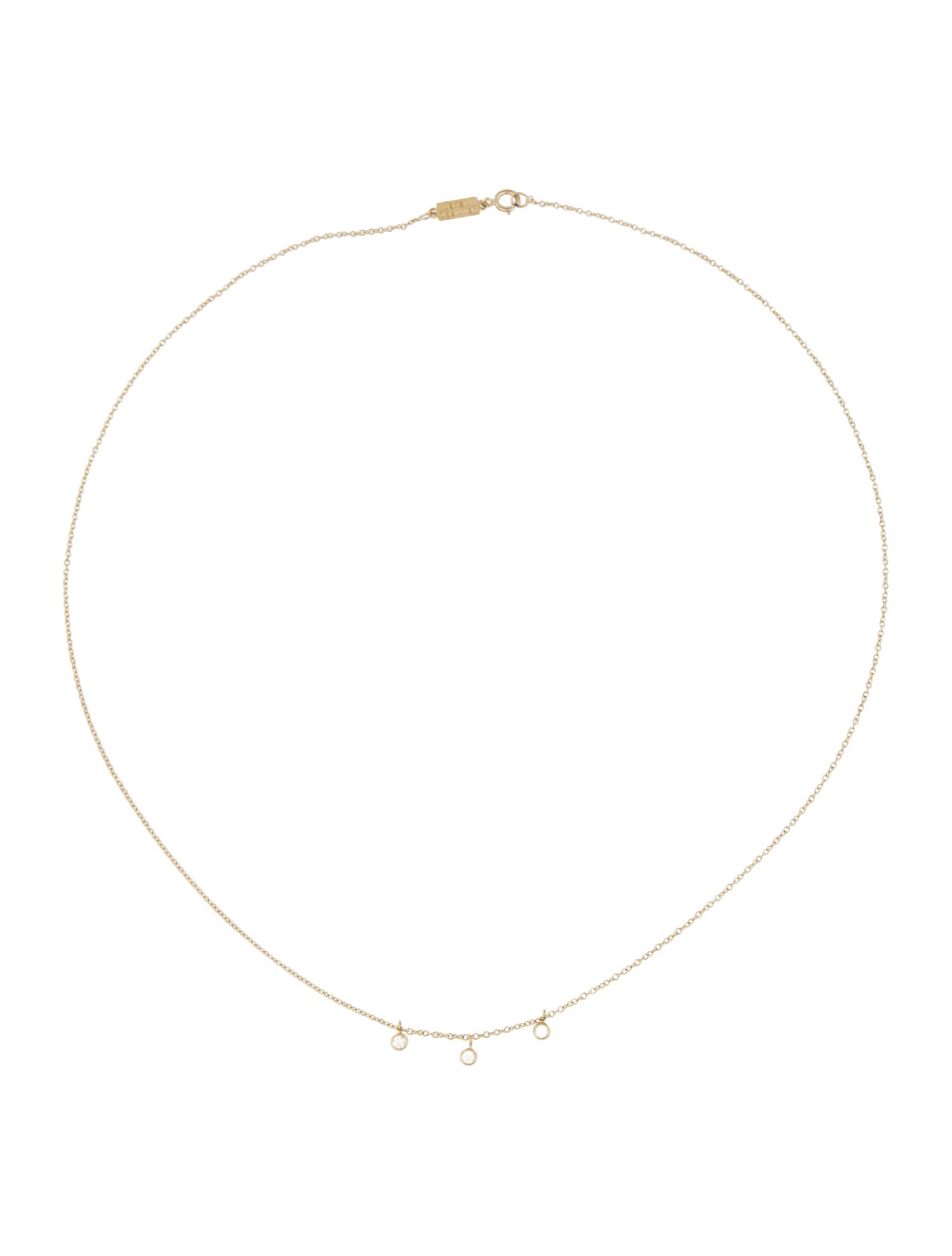 Jennifer Meyer 3 Mini Diamond Dangle Necklace