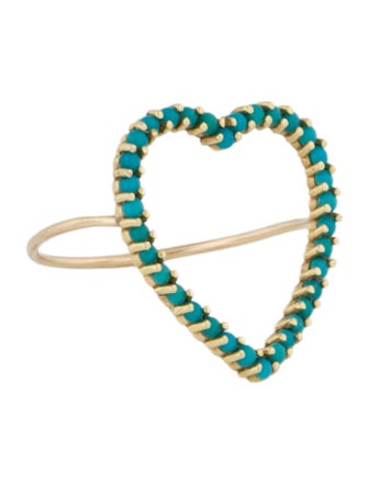 Jennifer Meyer 18K Turquoise Large Heart Ring
