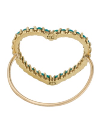 Jennifer Meyer 18K Turquoise Large Heart Ring