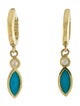 Jennifer Meyer 18K Turquoise & Diamond Drop Earrings