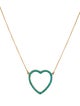 Jennifer Meyer 18K Turquoise Heart Pendant Necklace