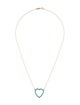 Jennifer Meyer 18K Turquoise Heart Pendant Necklace