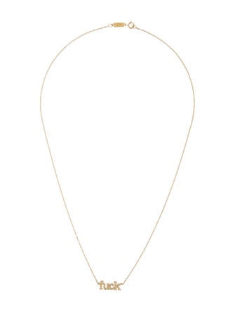 Jennifer Meyer 18K Diamond Explicit Pendant Necklace