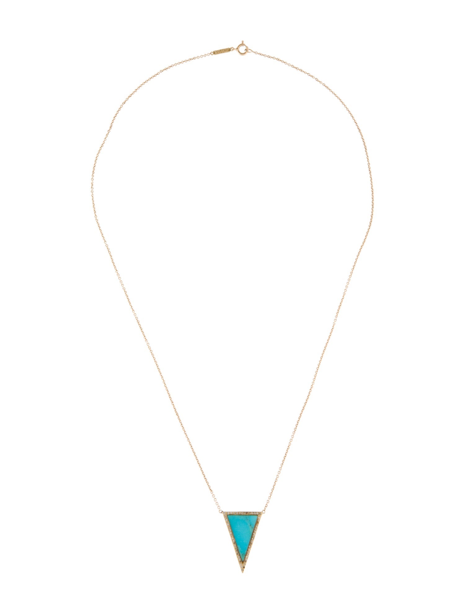 Jennifer Meyer 18K Diamond-Accented Turquoise Pendant Necklace