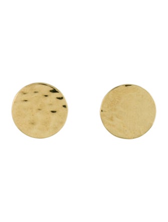 Jennifer Meyer Mini Hammered Disc Stud Earrings