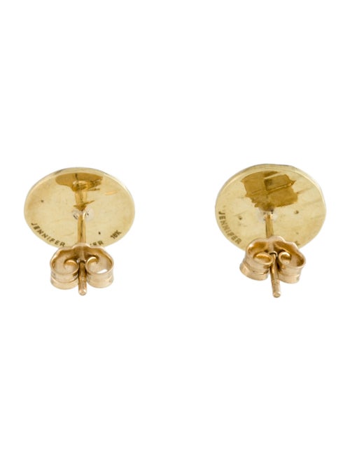 Jennifer Meyer Mini Hammered Disc Stud Earrings