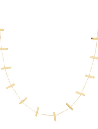 Jennifer Meyer 18K Cross Bar Necklace
