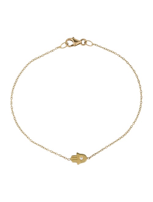 Jennifer Meyer 18K Diamond Mini Hamsa Bracelet