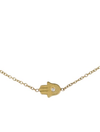 Jennifer Meyer 18K Diamond Mini Hamsa Bracelet