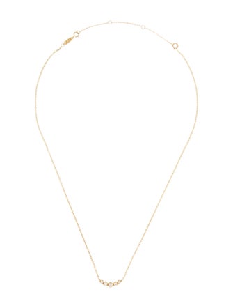 Jennifer Meyer 18K Diamond 5 Illusion Set Pendant Necklace