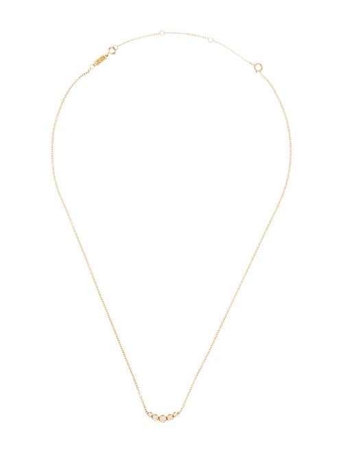 Jennifer Meyer 18K Diamond 5 Illusion Set Pendant Necklace