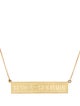 Jennifer Meyer Yellow Gold Name Plate Necklace