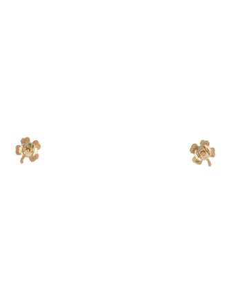 Jennifer Meyer 18K Mini Clover Stud Earrings