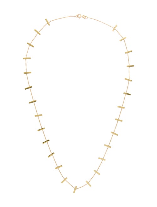Jennifer Meyer 18K Cross Bar Necklace