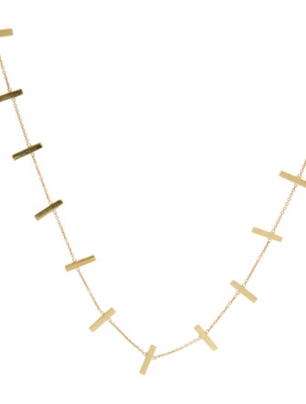 Jennifer Meyer 18K Cross Bar Necklace