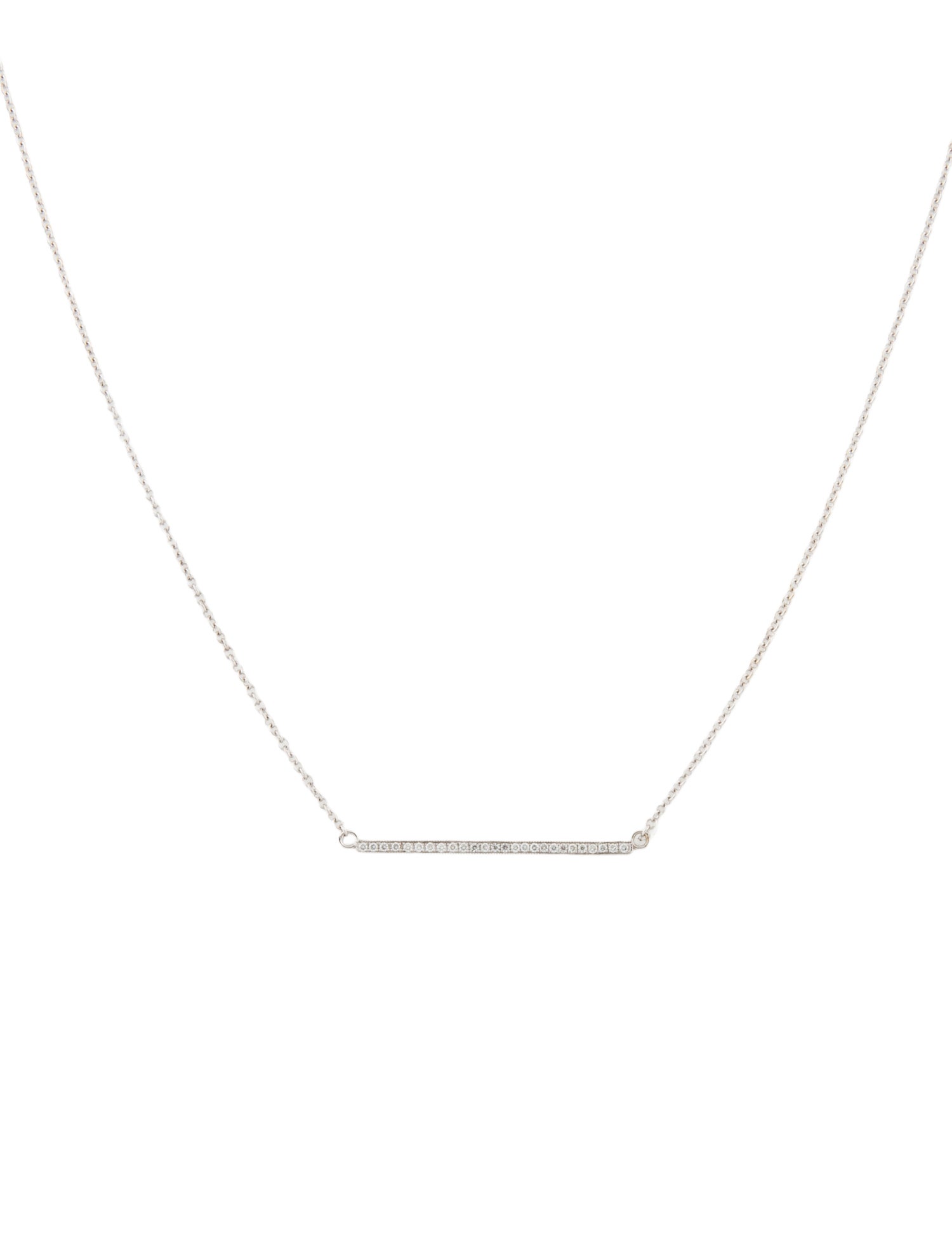 Jennifer Meyer Diamond Bar Pendant Necklace
