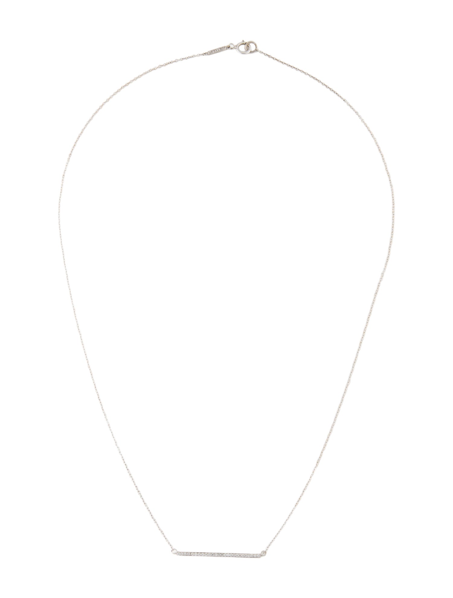 Jennifer Meyer Diamond Bar Pendant Necklace