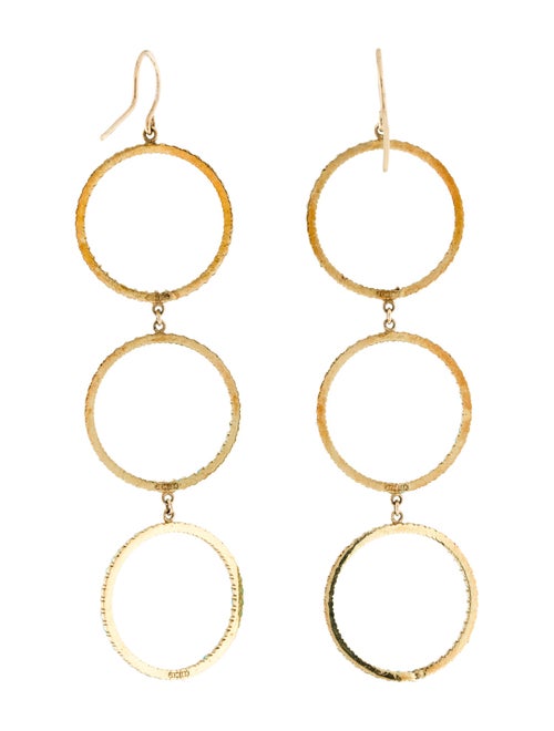 Jennifer Meyer 18K Turquoise Open Circle Drop Earrings