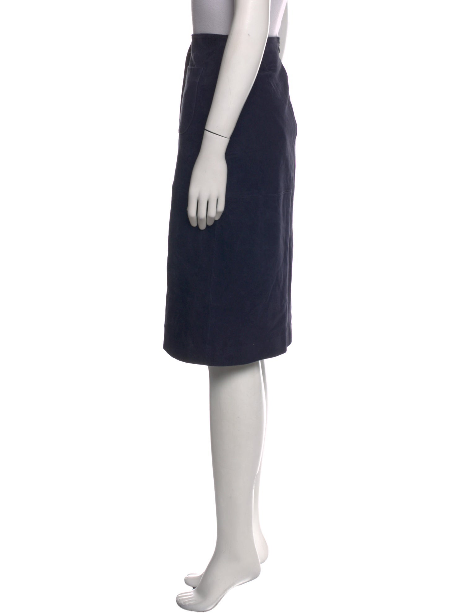 Jennifer Meyer Leather Knee-Length Skirt