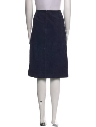 Jennifer Meyer Leather Knee-Length Skirt