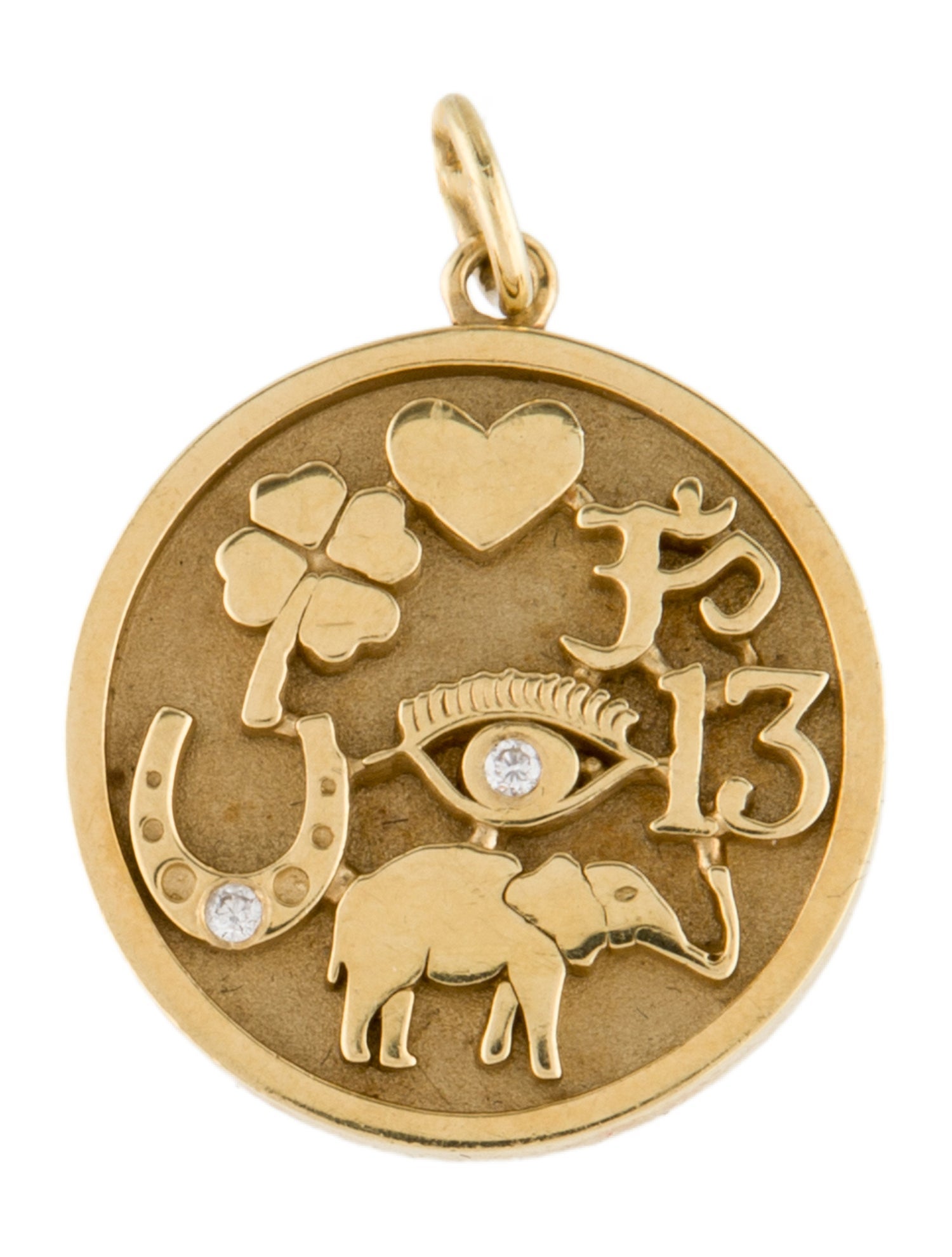 Jennifer Meyer 18K Good Luck Pendant