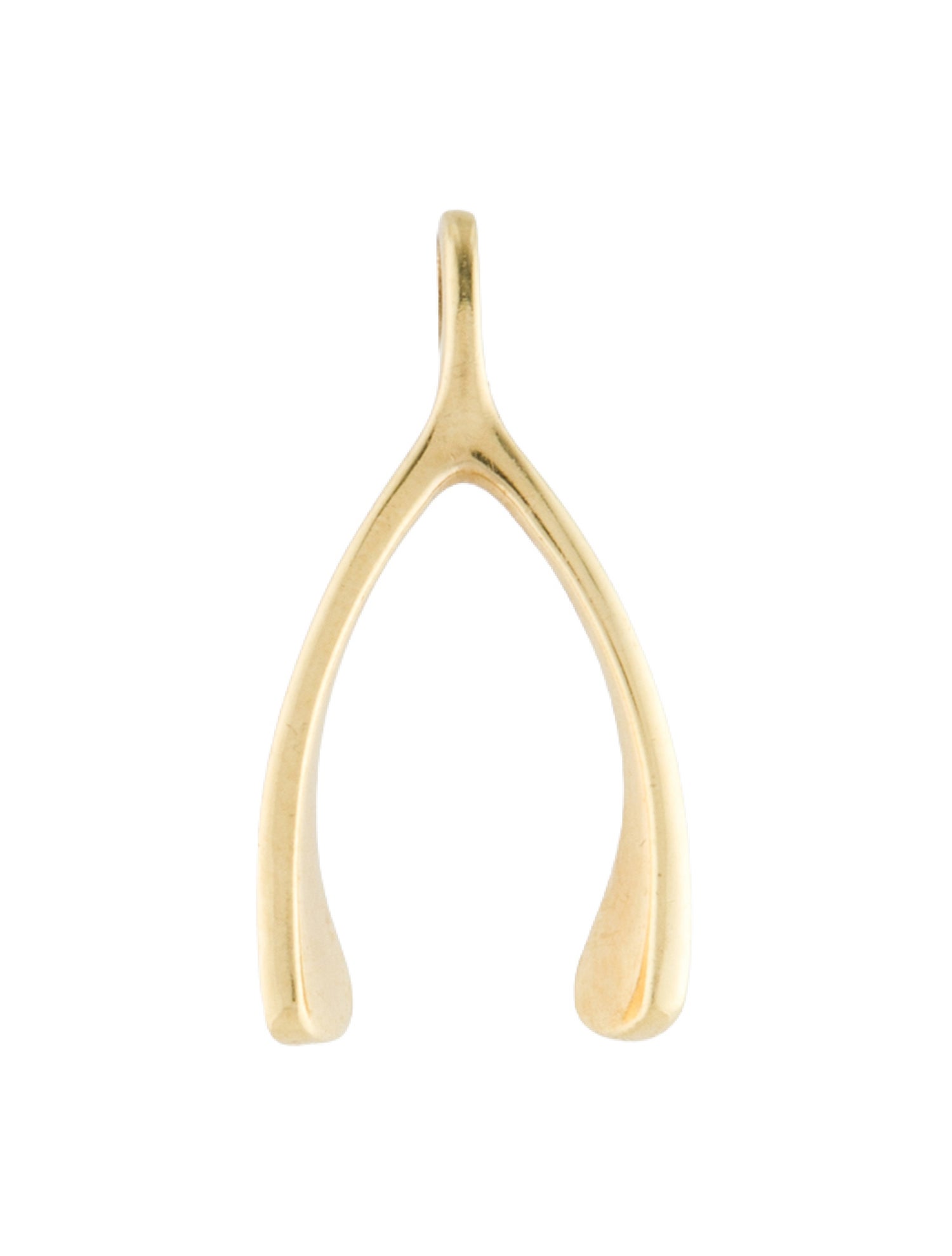 Jennifer Meyer 18K Wishbone Pendant