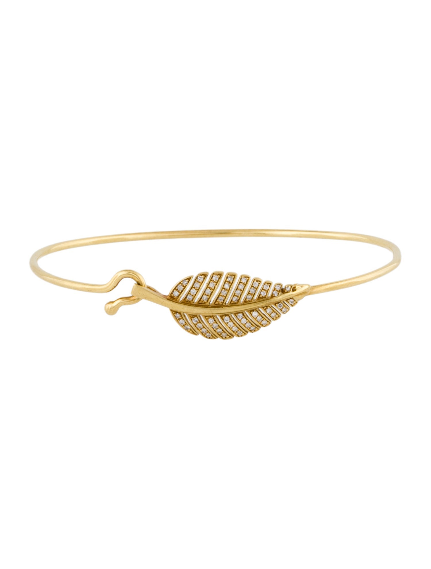 Jennifer Meyer 18K Diamond Leaf Bracelet