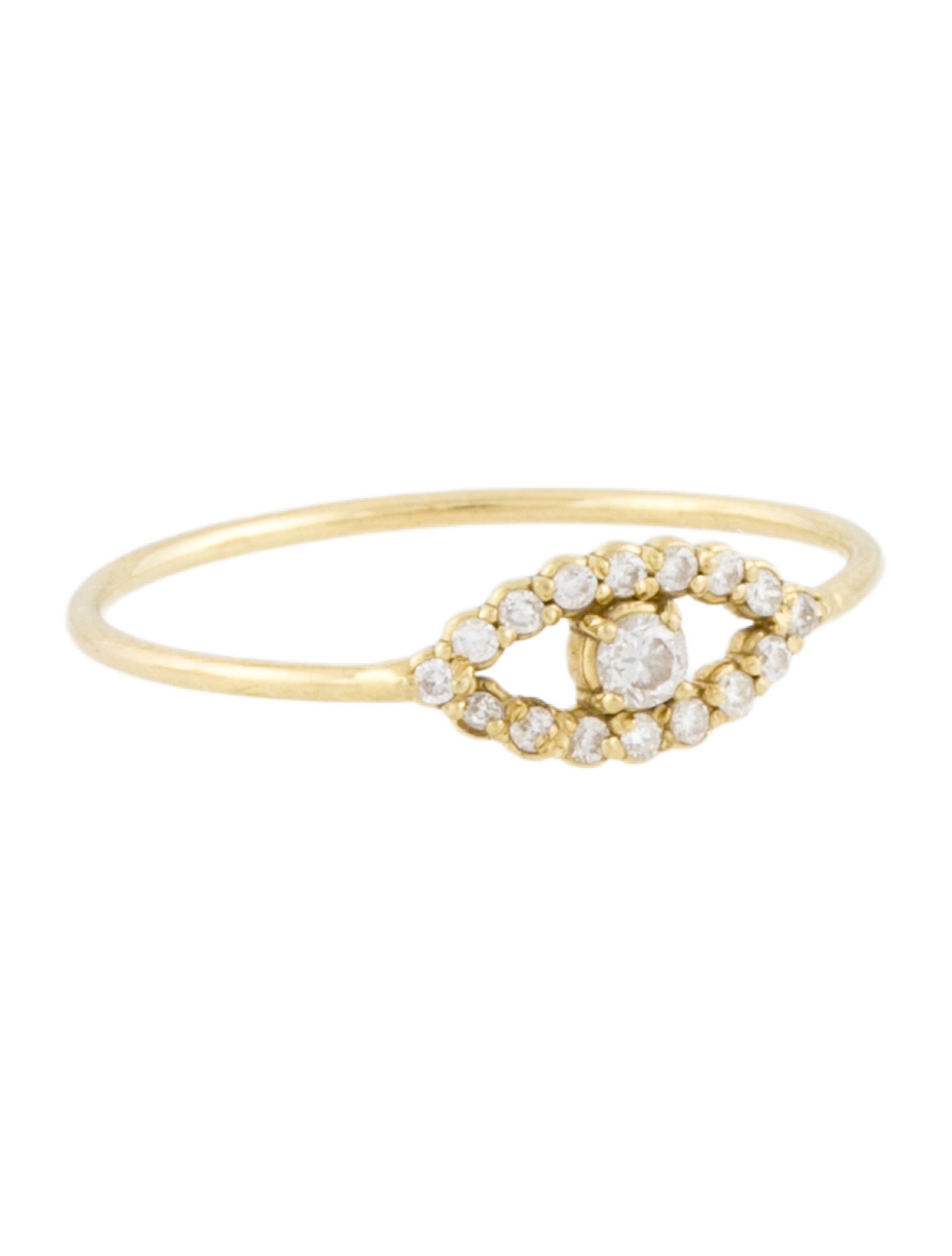 Jennifer Meyer 18K Diamond Open Evil Eye Ring