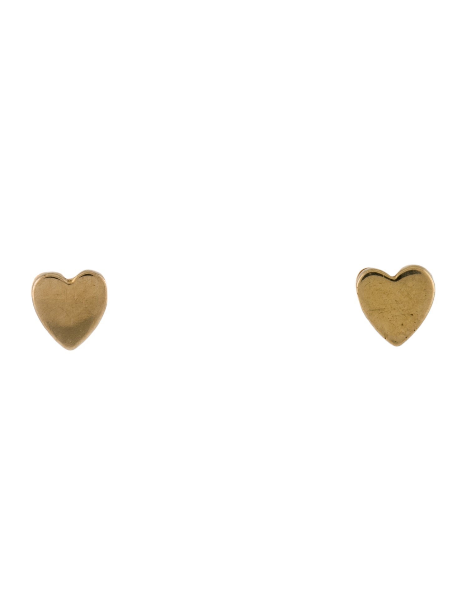 Jennifer Meyer 18K Plain Heart Stud Earrings