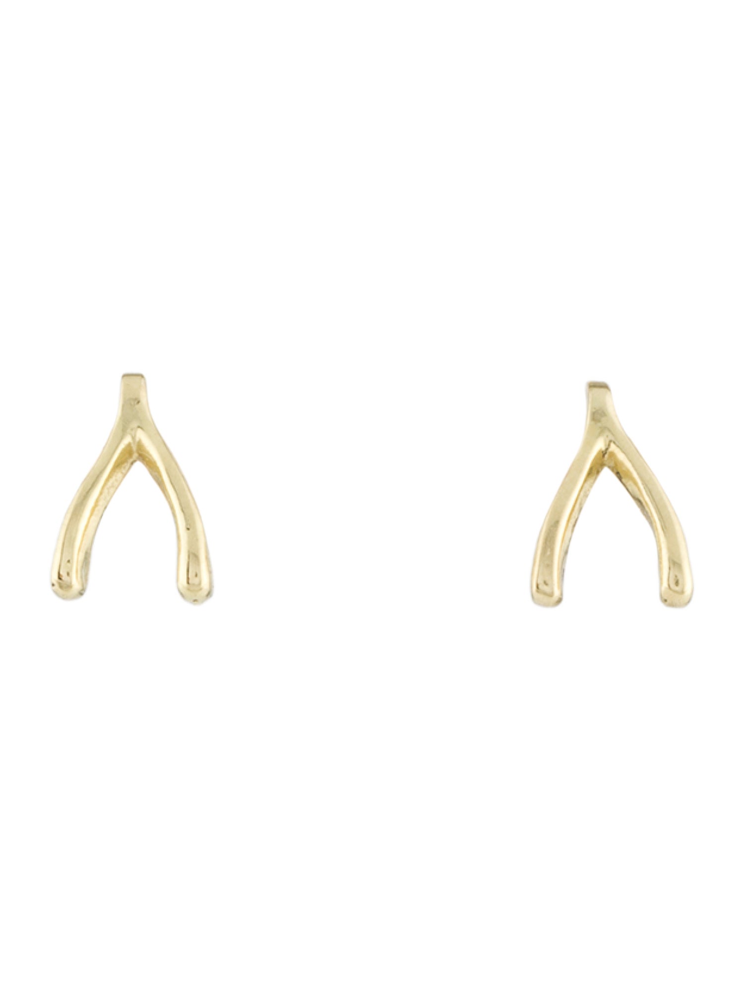 Jennifer Meyer 18K Mini Wishbone Stud Earrings