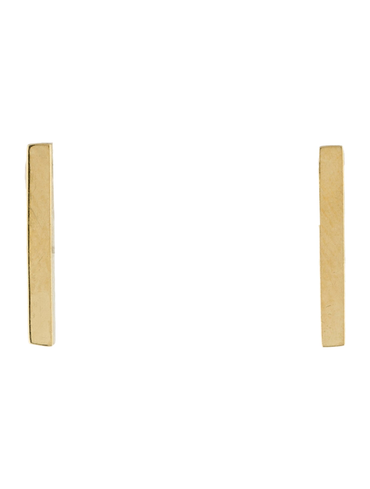 Jennifer Meyer 18K Long Bar Stud Earrings