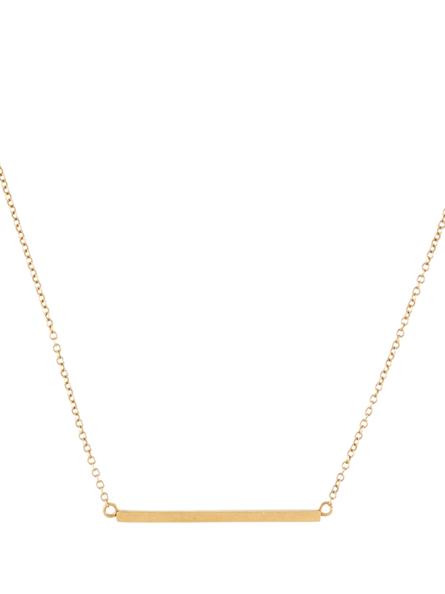 Jennifer Meyer 18K Stick Pendant Necklace