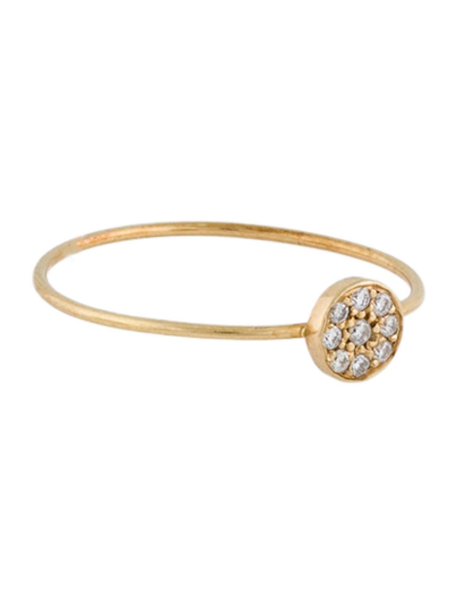 Jennifer Meyer 18K Diamond Disc Ring