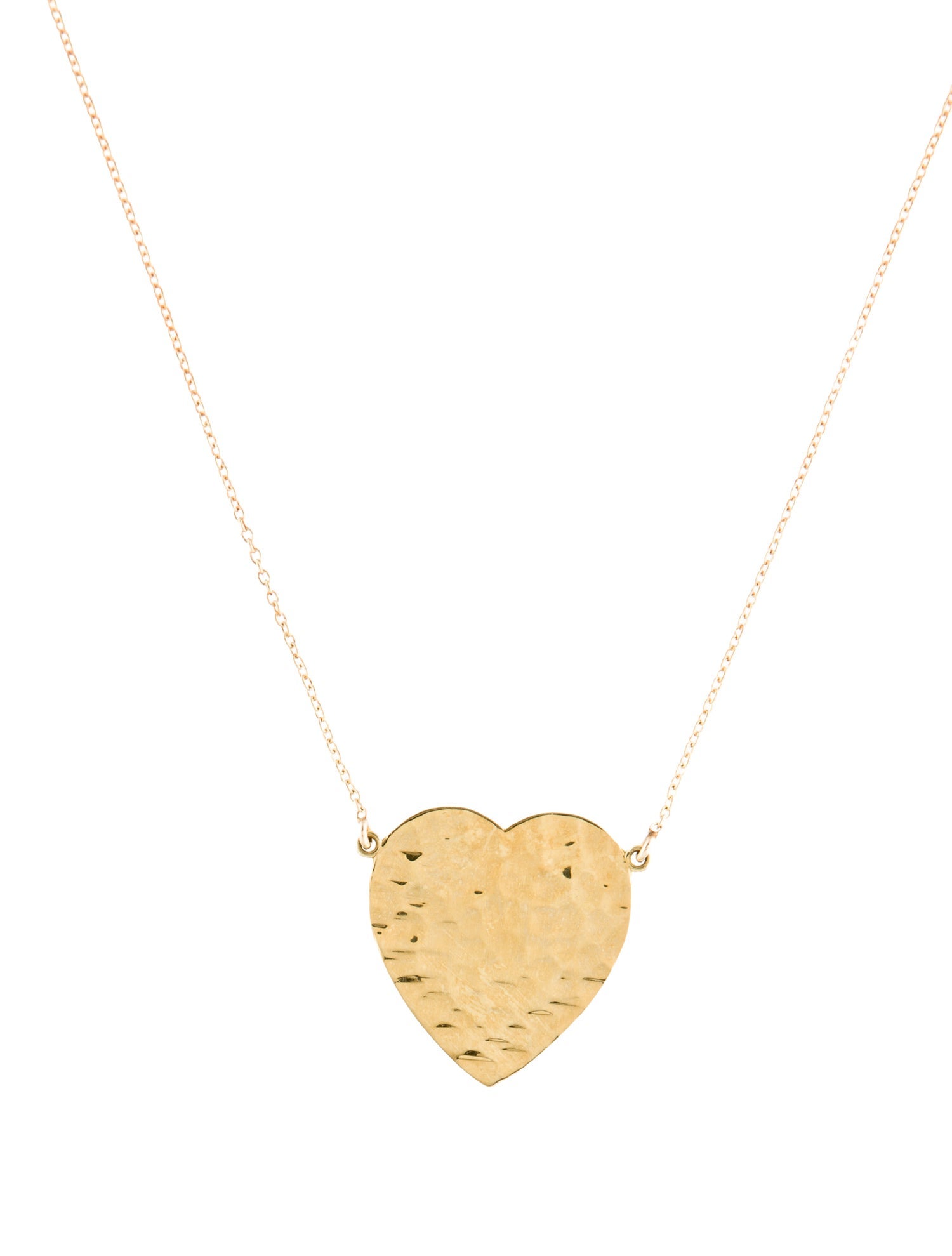 Jennifer Meyer 18K Hammered Heart Necklace with 14K Chain