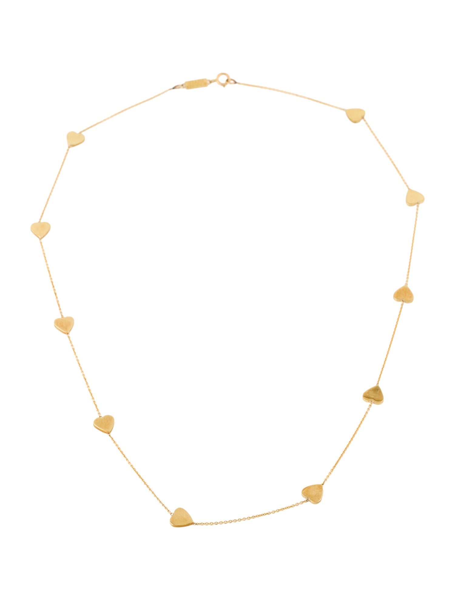 Jennifer Meyer 18K Heart By-The-Inch Station Necklace