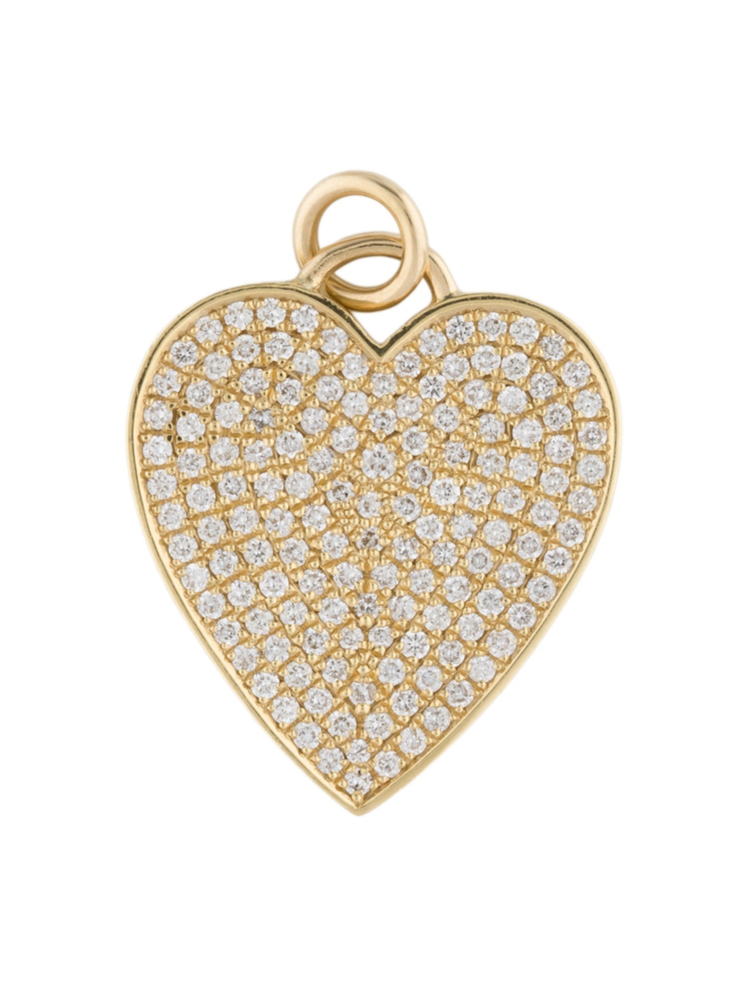 Jennifer Meyer 18K Diamond Heart Pendant