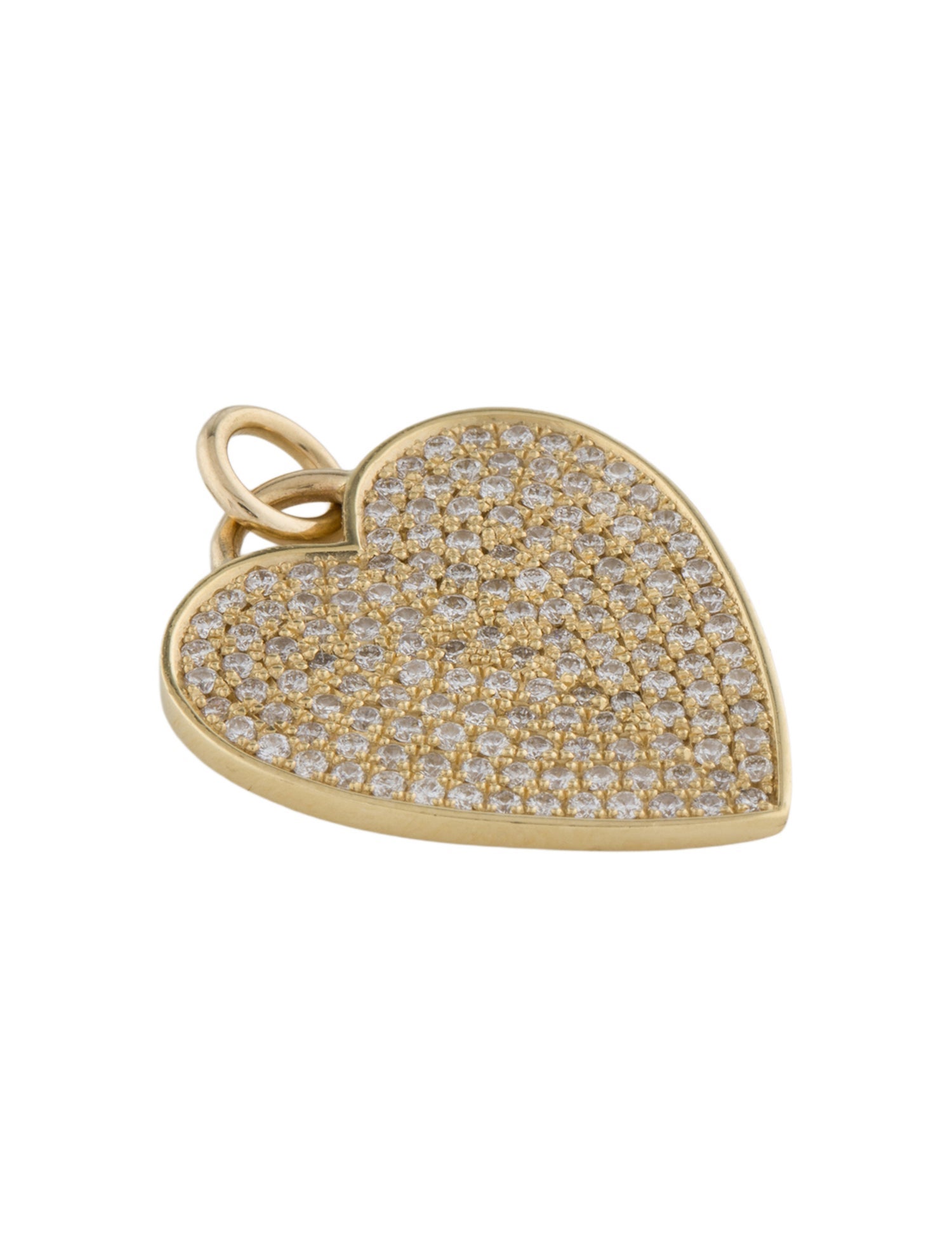 Jennifer Meyer 18K Diamond Heart Pendant