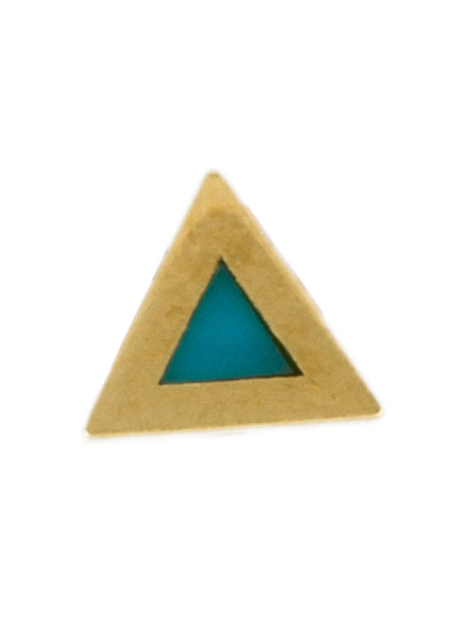 Jennifer Meyer 18K Enamel Inlay Triangle Stud Earring