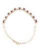 Jewelmak 14K 5.39ctw Ruby Link Bracelet