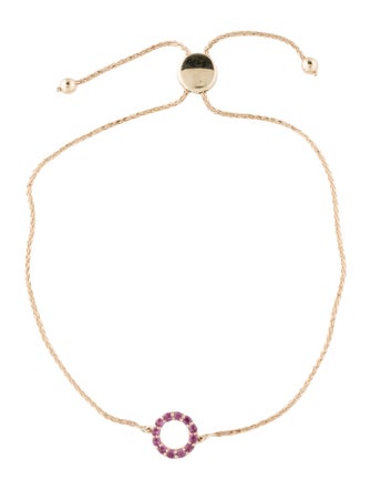 Jewelmak 14K Rhodolite Link Bracelet