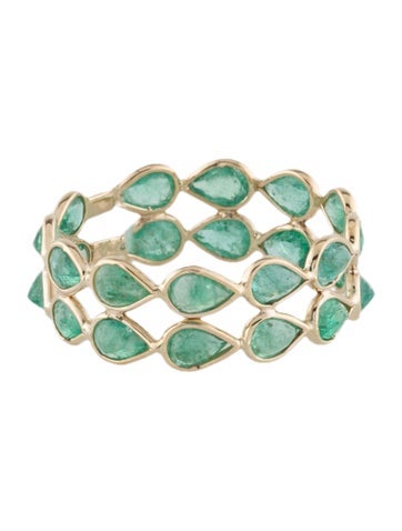 Jewelmak Eternity Band 14K 3.12ctw Emerald 7.5